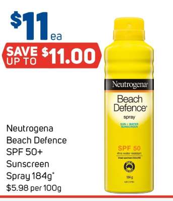 Neutrogena Beach Defence SPF 50+ Sunscreen Spray 184g