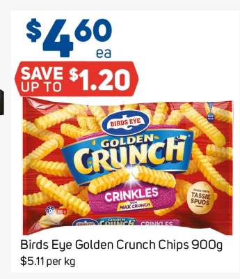 Birds Eye Golden Crunch Chips 900g