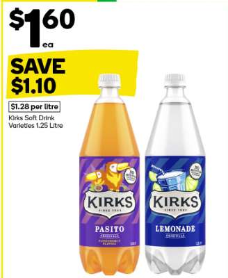 Kirks Soft Drink Varieties 1.25 Litre