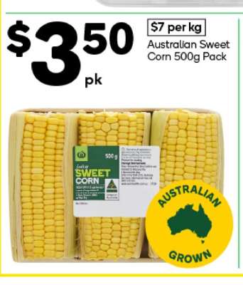 Australian Sweet Corn 500g Pack