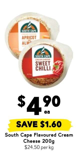 South Cape Flavoured Cream Cheese 200g