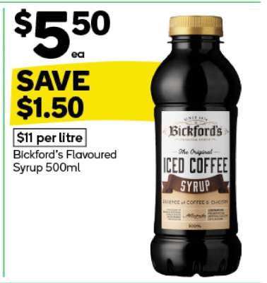 Bickford's Flavoured Syrup 500ml