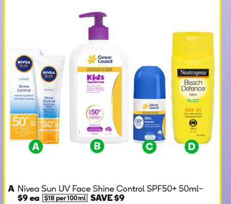 Nivea Sun UV Face Shine Control SPF50+ 50ml