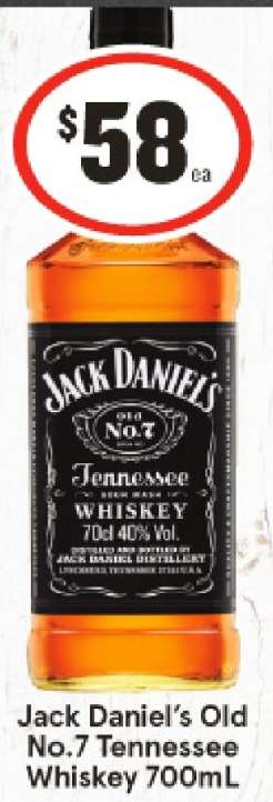 Jack Daniel’s Old No.7 Tennessee Whiskey 700mL