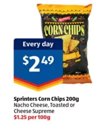 Sprinters Corn Chips 200g