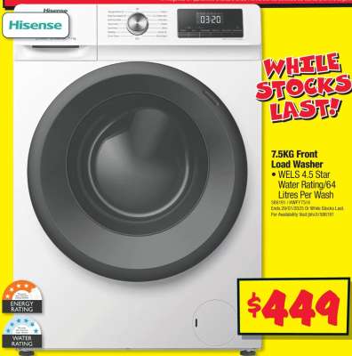 7.5KG Front Load Washer