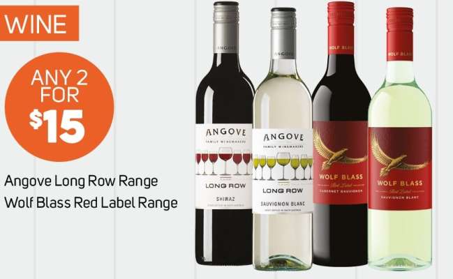 Angove Long Row Range & Wolf Blass Red Label Range