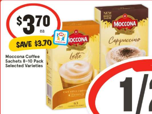 Moccona Coffee Sachets 8-10 Pack Selected Varieties