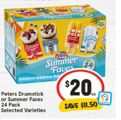 Peters Drumstick or Summer Faves 24 Pack