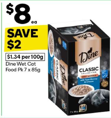 Dine Wet Cat Food Pk 7 x 85g