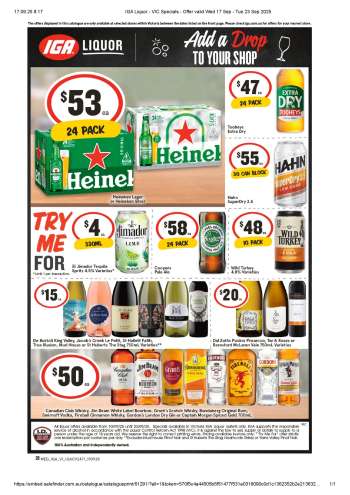 IGA LIQUOR Catalogue - 17 Sep 2025 - 23 Sep 2025.