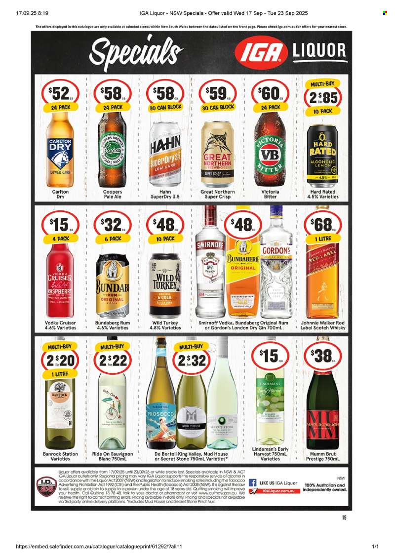 IGA LIQUOR Catalogue - 17 Sep 2025 - 23 Sep 2025.