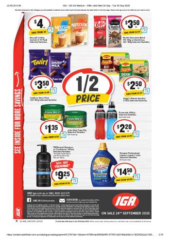 IGA Catalogue - 24 Sep 2025 - 30 Sep 2025.