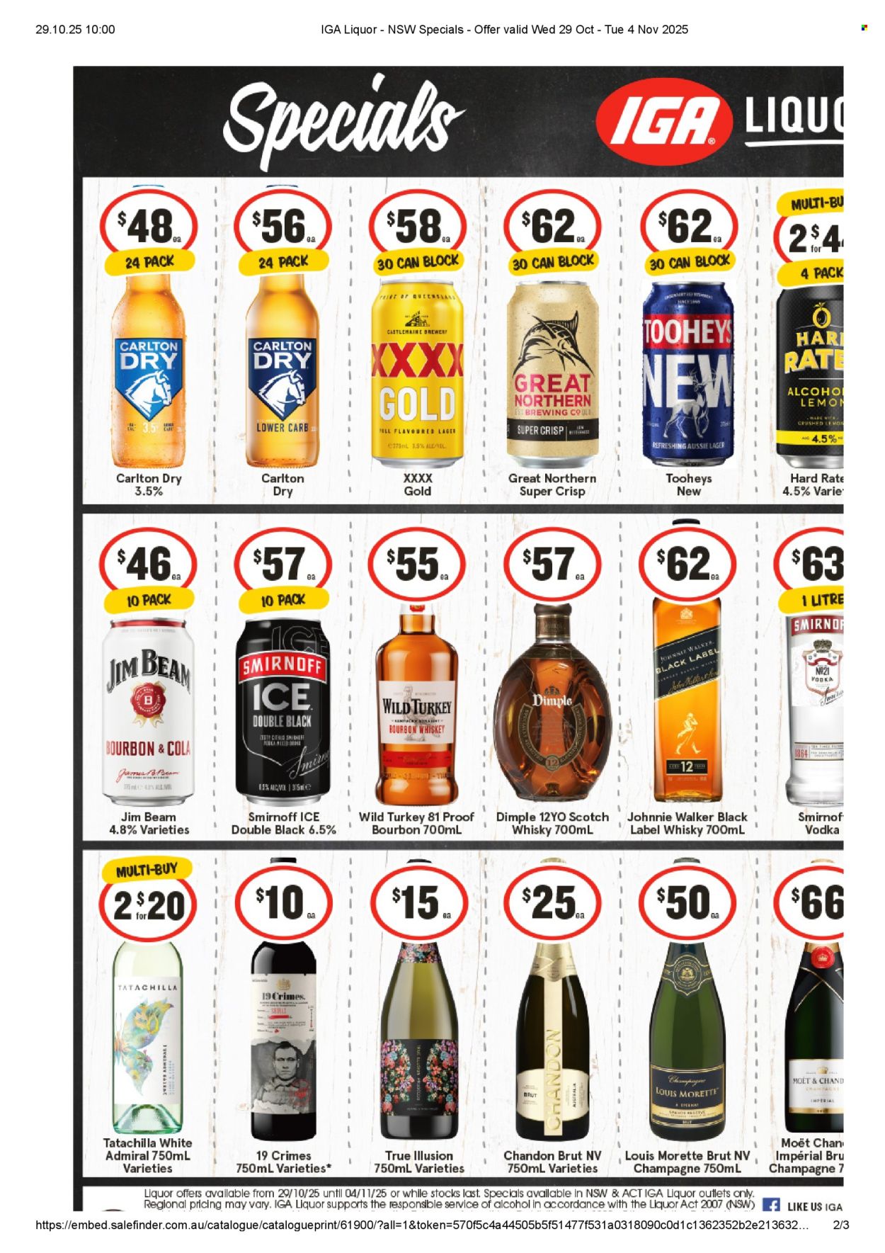 IGA LIQUOR catalogue - 29 Oct 2025 - 4 Nov 2025. Page 1