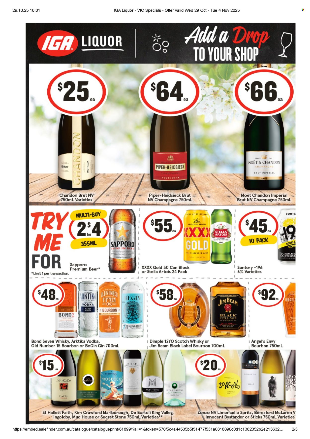IGA LIQUOR catalogue - 29 Oct 2025 - 4 Nov 2025. Page 1