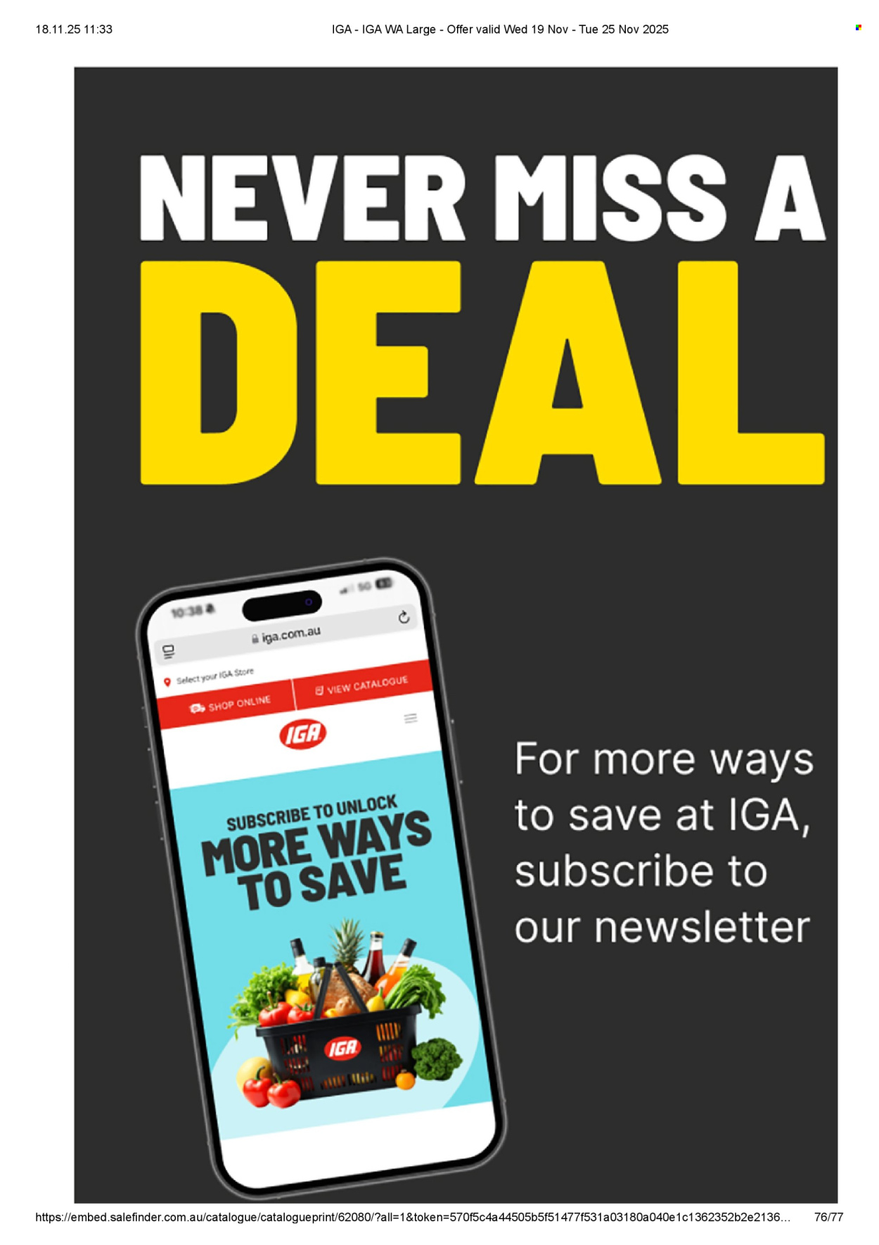 IGA catalogue - 19 Nov 2025 - 25 Nov 2025. Page 38