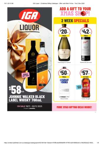 IGA LIQUOR Catalogue - 19 Nov 2025 - 2 Dec 2025.