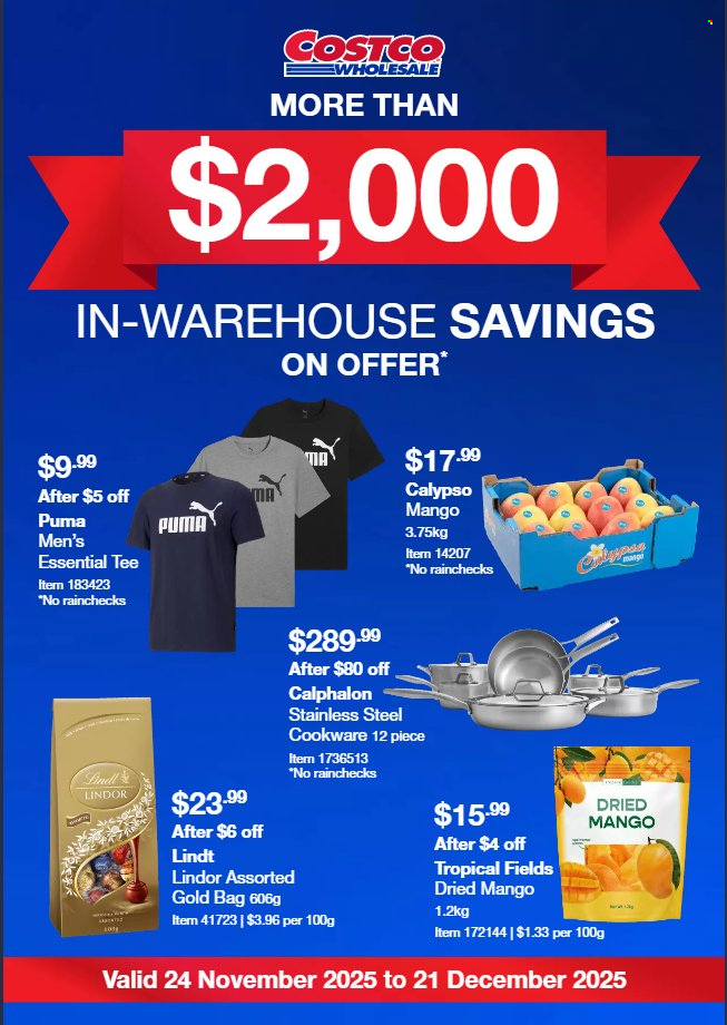 Costco catalogue - 24 Nov 2025 - 21 Dec 2025. Page 1
