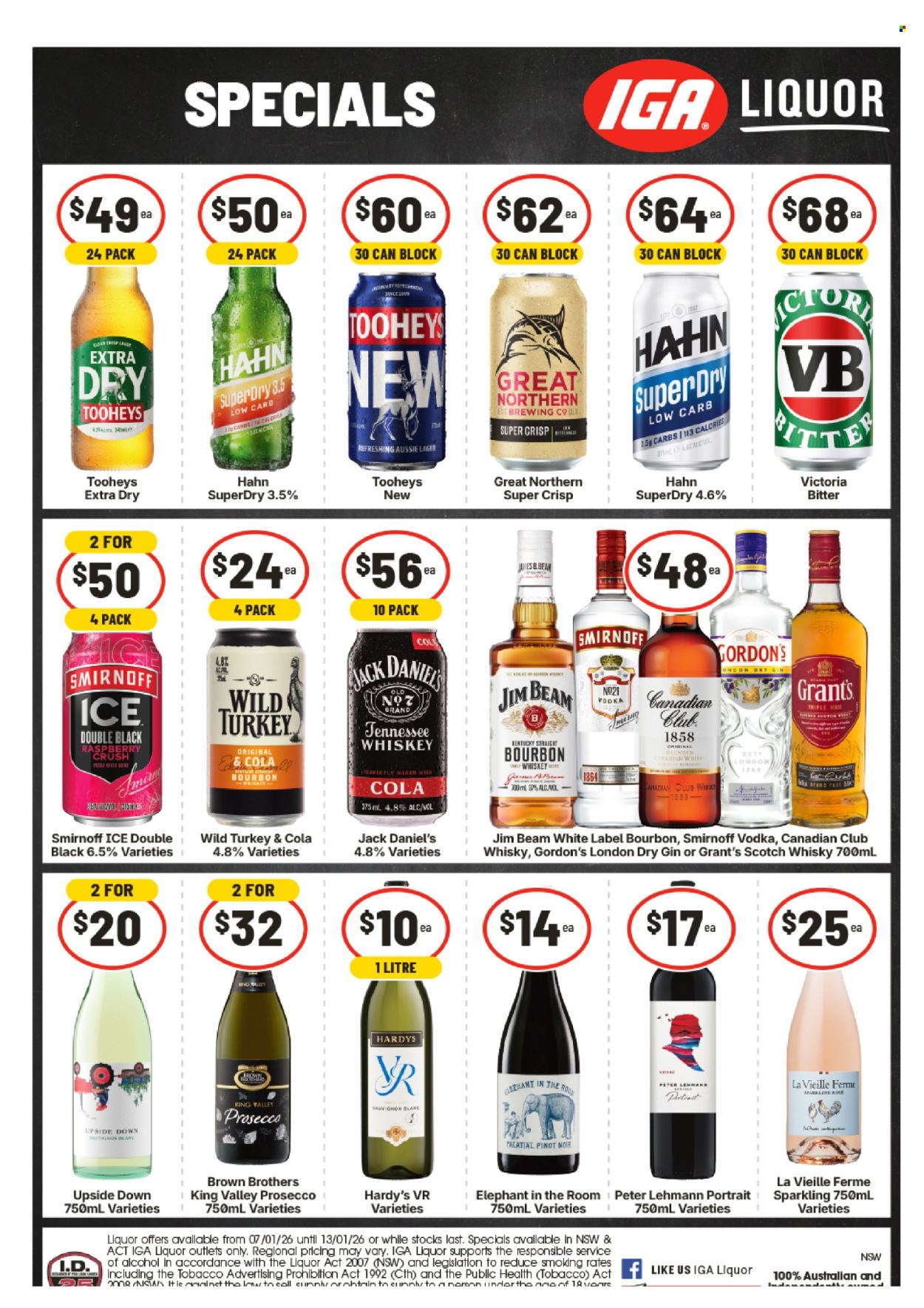 IGA LIQUOR catalogue - 7 Jan 2026 - 13 Jan 2026. Page 1
