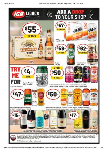 IGA LIQUOR Catalogue - 28 Jan 2026 - 3 Feb 2026.
