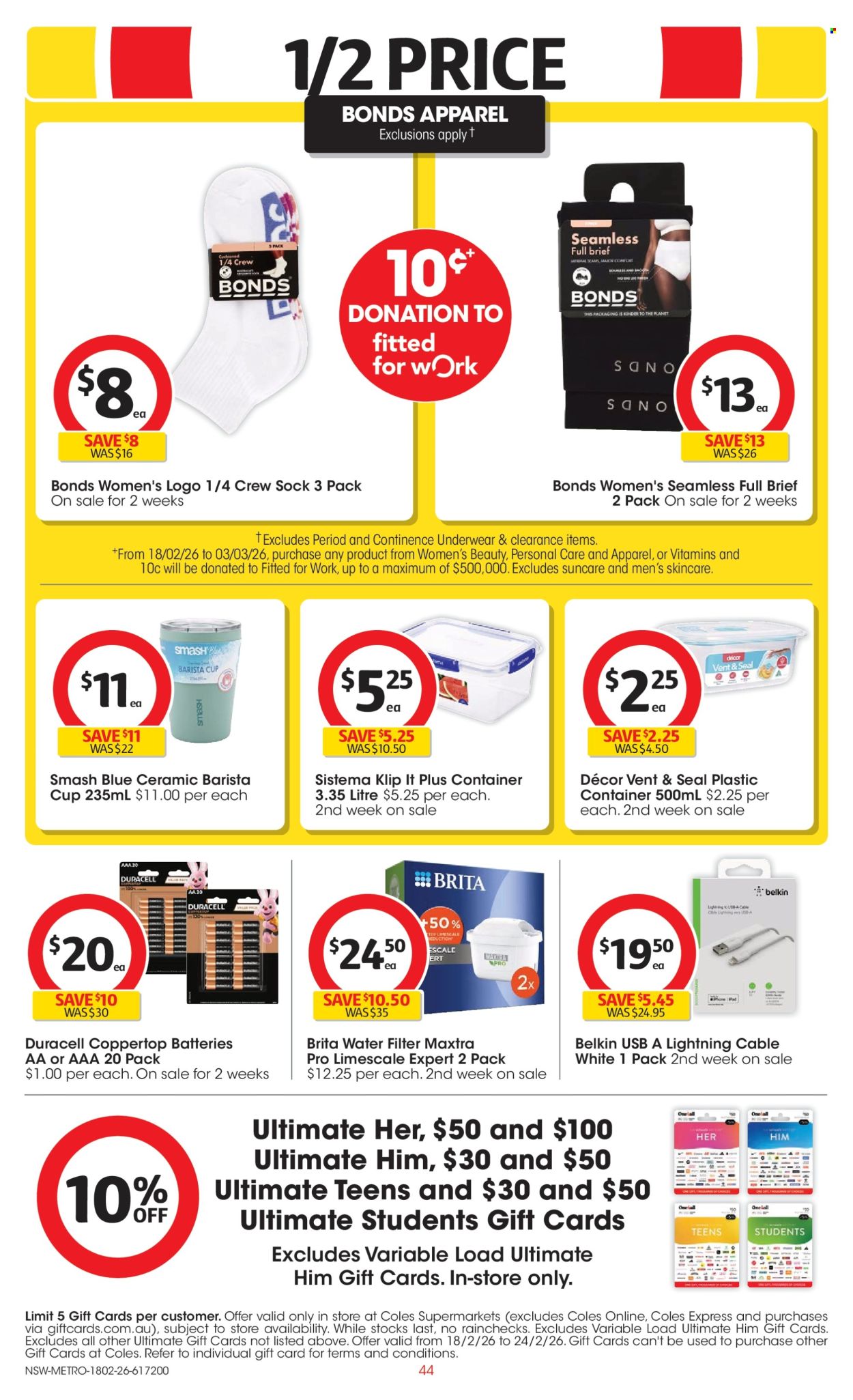 Coles catalogue - 18 Feb 2026 - 24 Feb 2026. Page 44