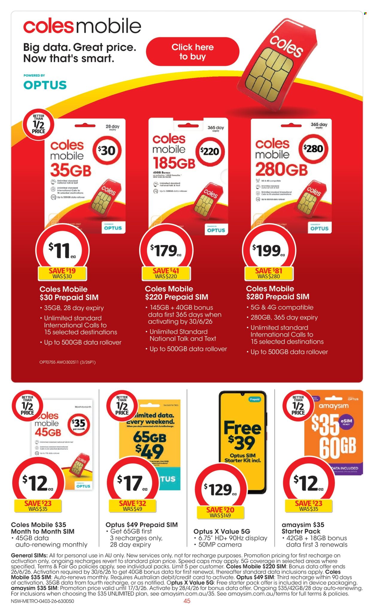 Coles catalogue - 4 Mar 2026 - 10 Mar 2026. Page 45