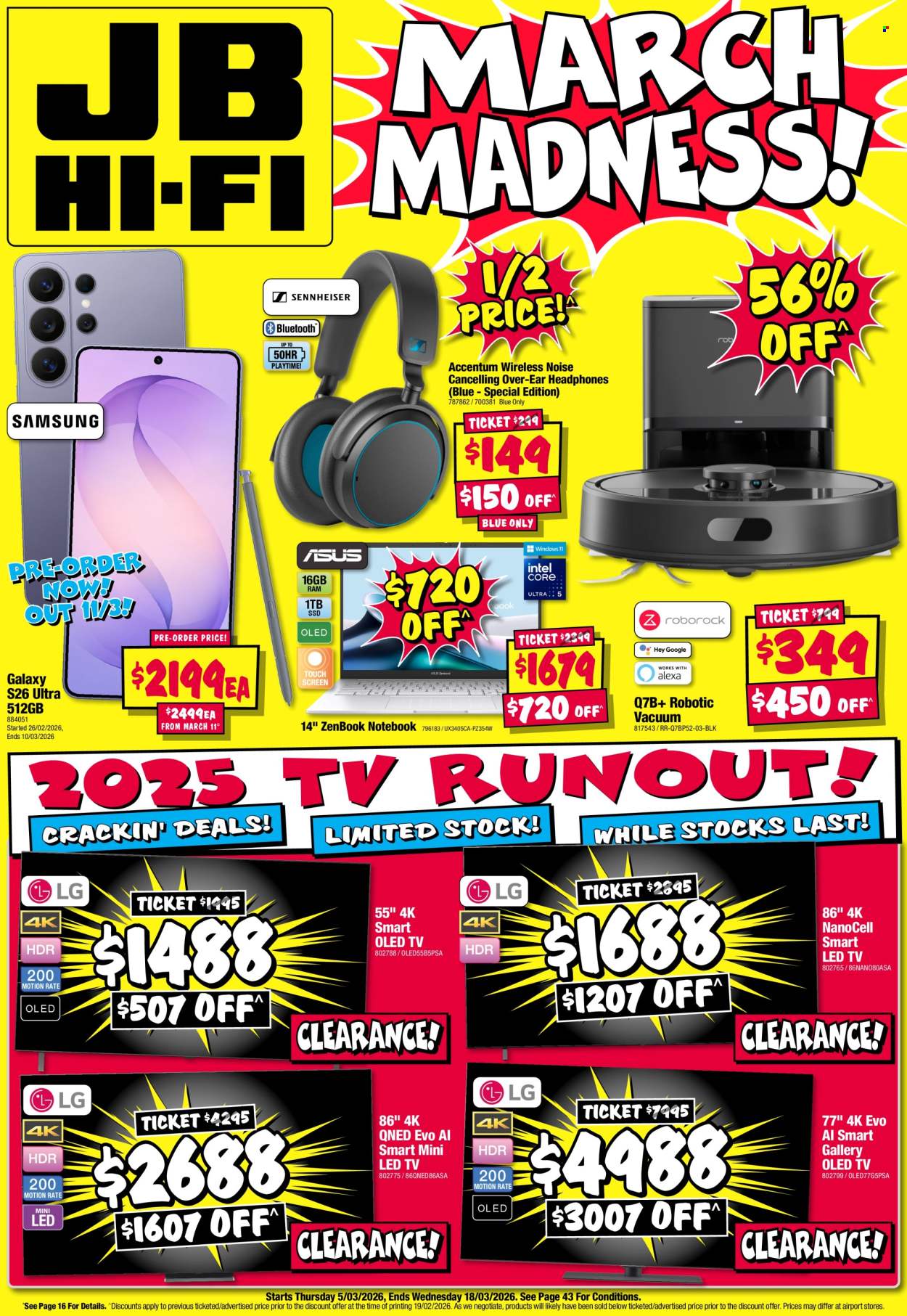JB Hi-Fi catalogue - 5 Mar 2026 - 18 Mar 2026. Page 1