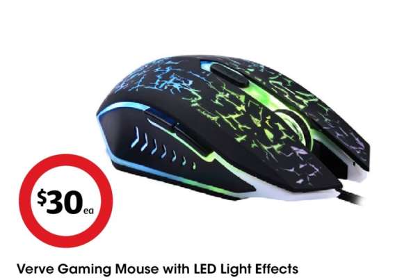 Verve Gaming Mouse with LED Light Effects