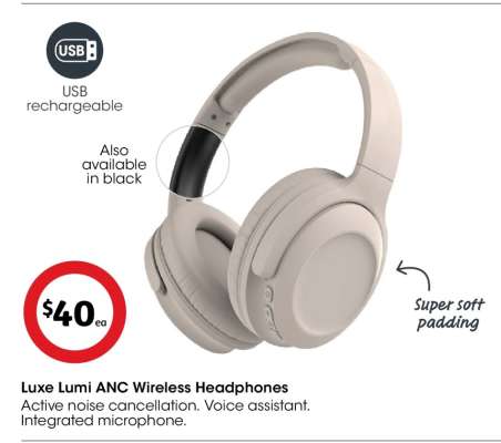 Luxe Lumi ANC Wireless Headphones