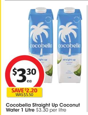 Cocobella Straight Up Coconut Water 1 Litre
