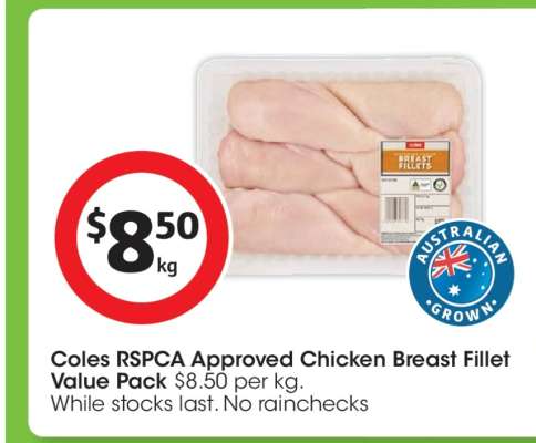 Coles RSPCA Approved Chicken Breast Fillet Value Pack