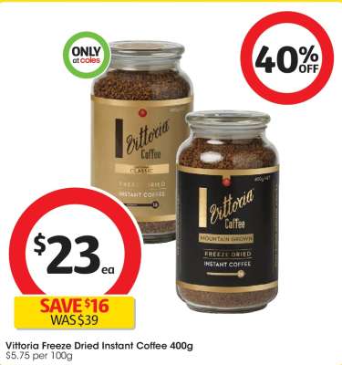 Vittoria Freeze Dried Instant Coffee 400g