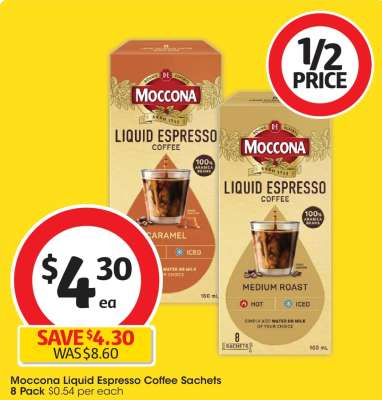 Moccona Liquid Espresso Coffee Sachets