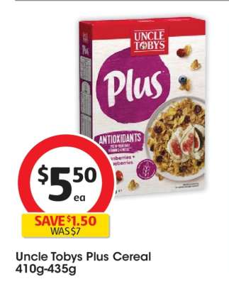 Uncle Tobys Plus Cereal