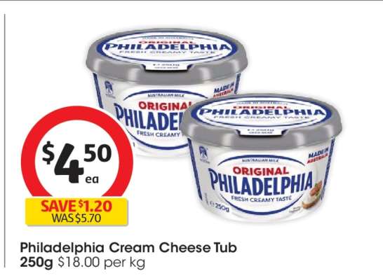 Philadelphia Cream Cheese Tub