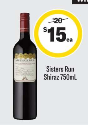 Sisters Run Shiraz 750mL