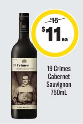 19 Crimes Cabernet Sauvignon 750mL