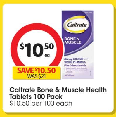 Caltrate Bone & Muscle Health Tablets 100 Pack^