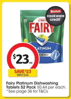 Fairy Platinum Dishwashing Tablets 52 Pack