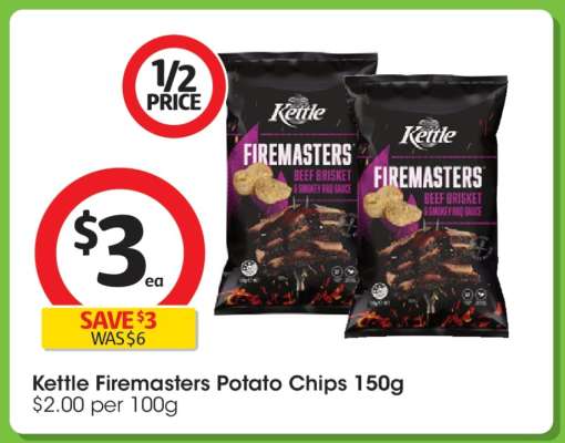 Kettle Firemasters Potato Chips 150g