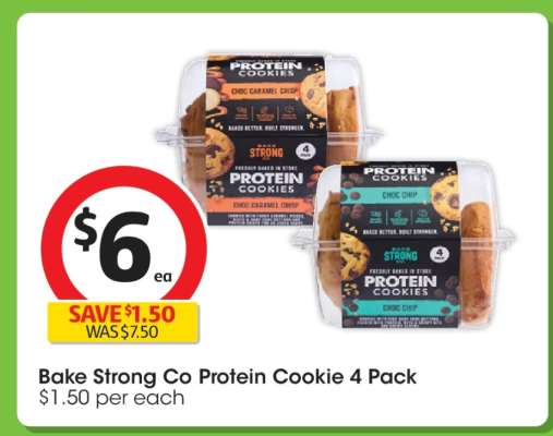 Bake Strong Co Protein Cookie 4 Pack