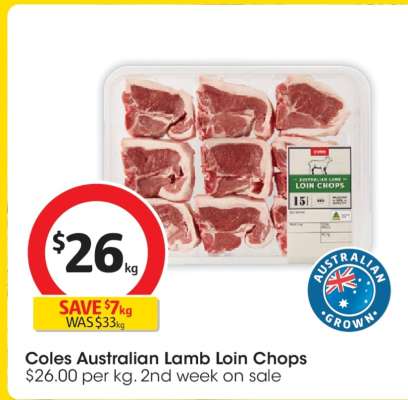 Coles Australian Lamb Loin Chops
