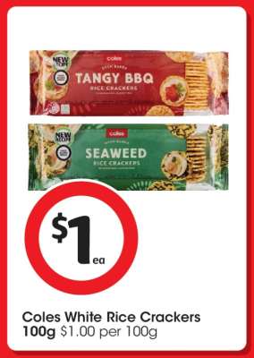 Coles White Rice Crackers