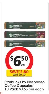 Starbucks by Nespresso Coffee Capsules