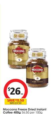 Moccona Freeze Dried Instant Coffee 400g