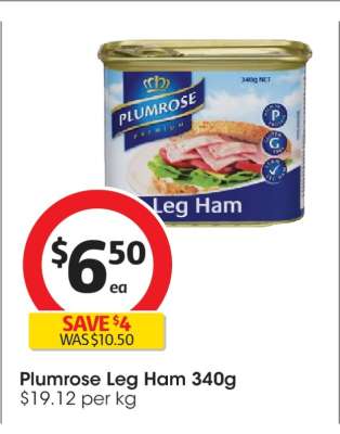 Plumrose Leg Ham 340g