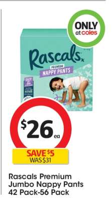 Rascals Premium Jumbo Nappy Pants