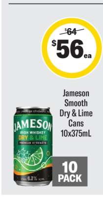 Jameson Smooth Dry & Lime Cans
