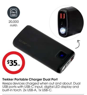 Trekker Portable Charger Dual Port
