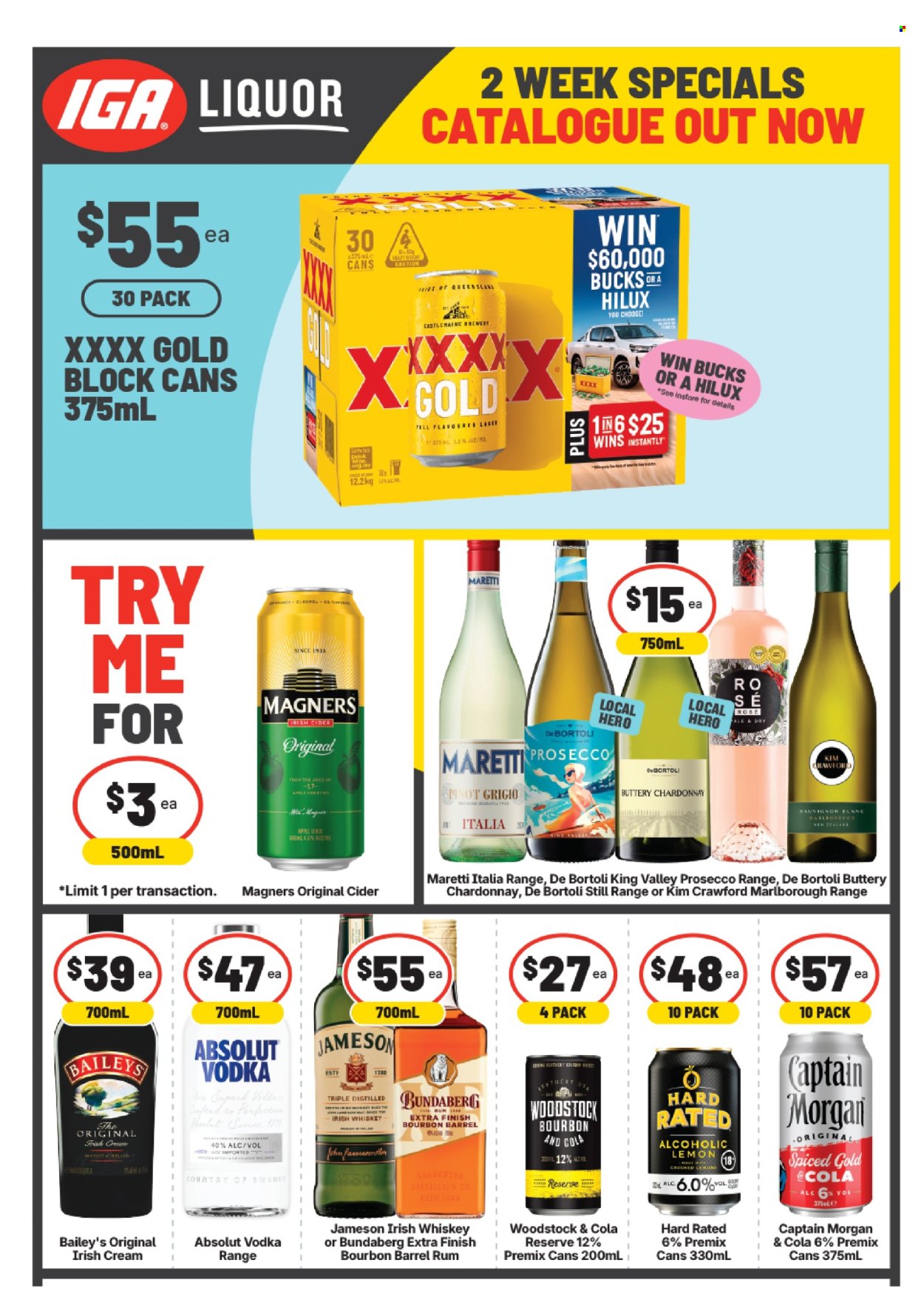 IGA LIQUOR catalogue - 11 Mar 2026 - 24 Mar 2026. Page 1